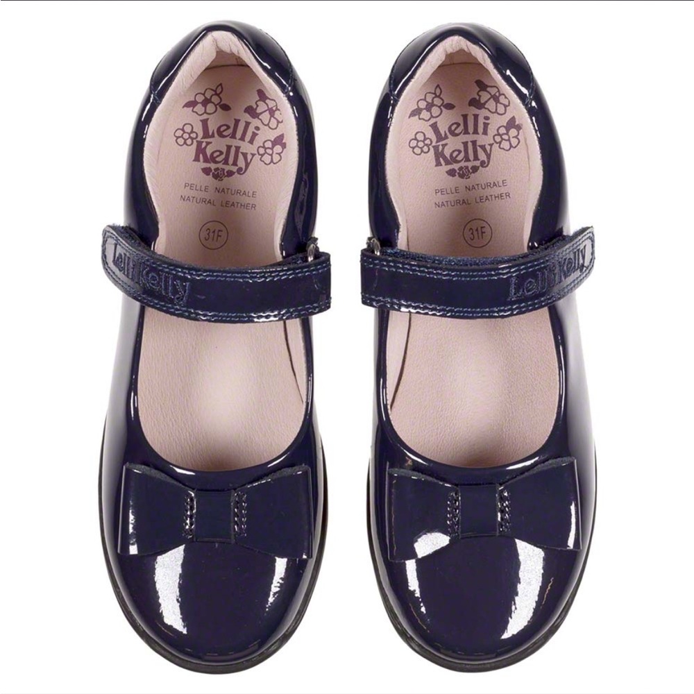 Lelli Kelly-Girl’s Blue Patent Leather Shoes US Size 2 (33 EU)